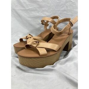 Universal Thread Women's Valerie Platform Heels Sandals Tan Size 11